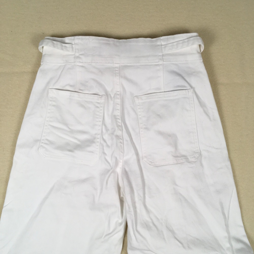 Hudson Women's White Pants‎ High Waist Wide Leg Size 6/28 Sash Belt Casual - Picture 6 of 7